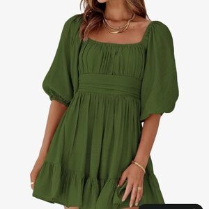 Chic Olive Long Sleeve Dress